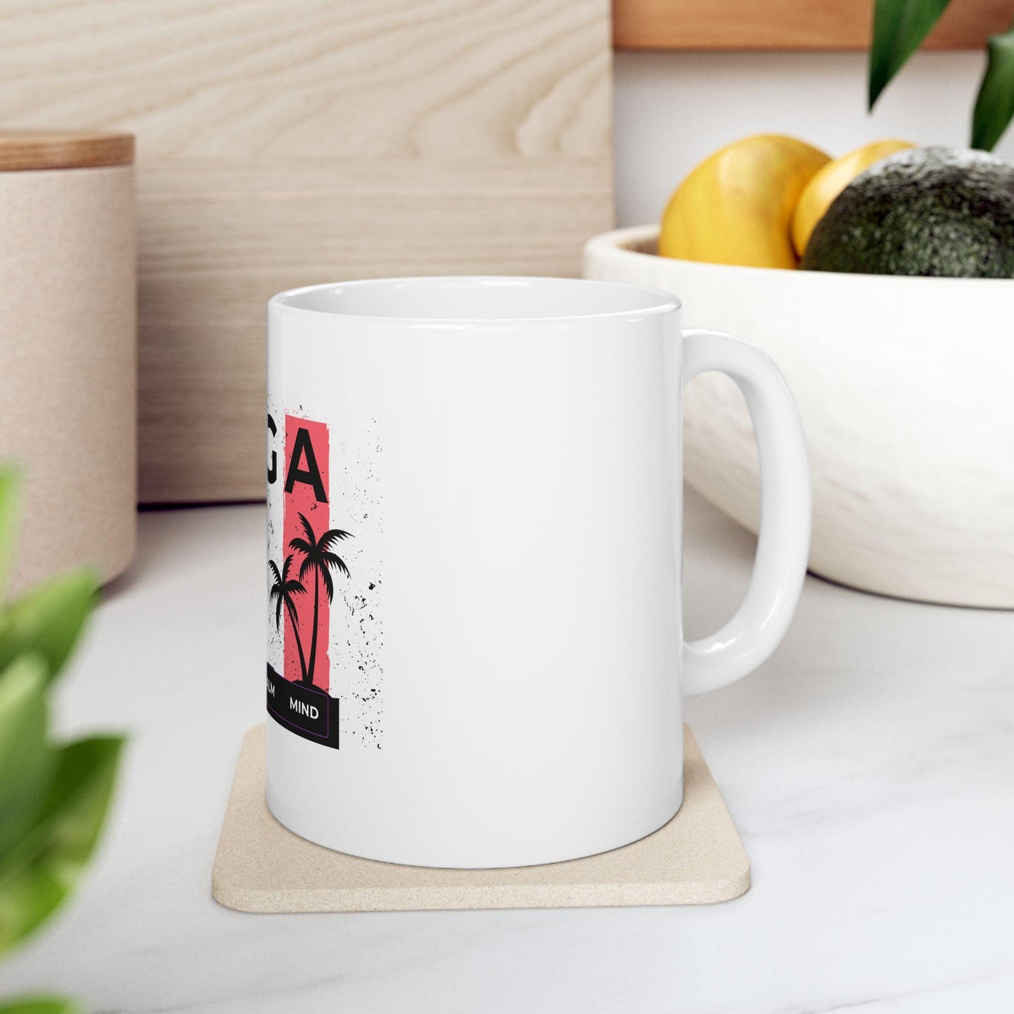 Strong Body Calm Mind Mug – Motivational Coffee Cup – Wellness Tea Mug – Gym Fitness Gift – Yoga Affirmation Mug (11oz, 15oz)