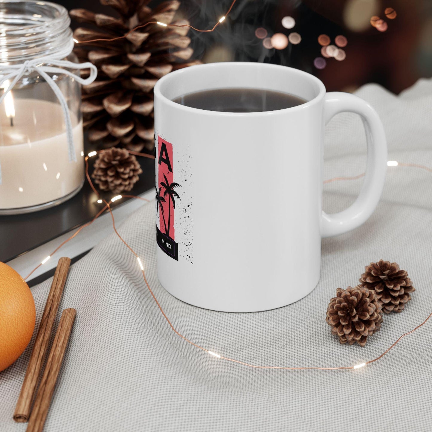 Strong Body Calm Mind Mug – Motivational Coffee Cup – Wellness Tea Mug – Gym Fitness Gift – Yoga Affirmation Mug (11oz, 15oz)