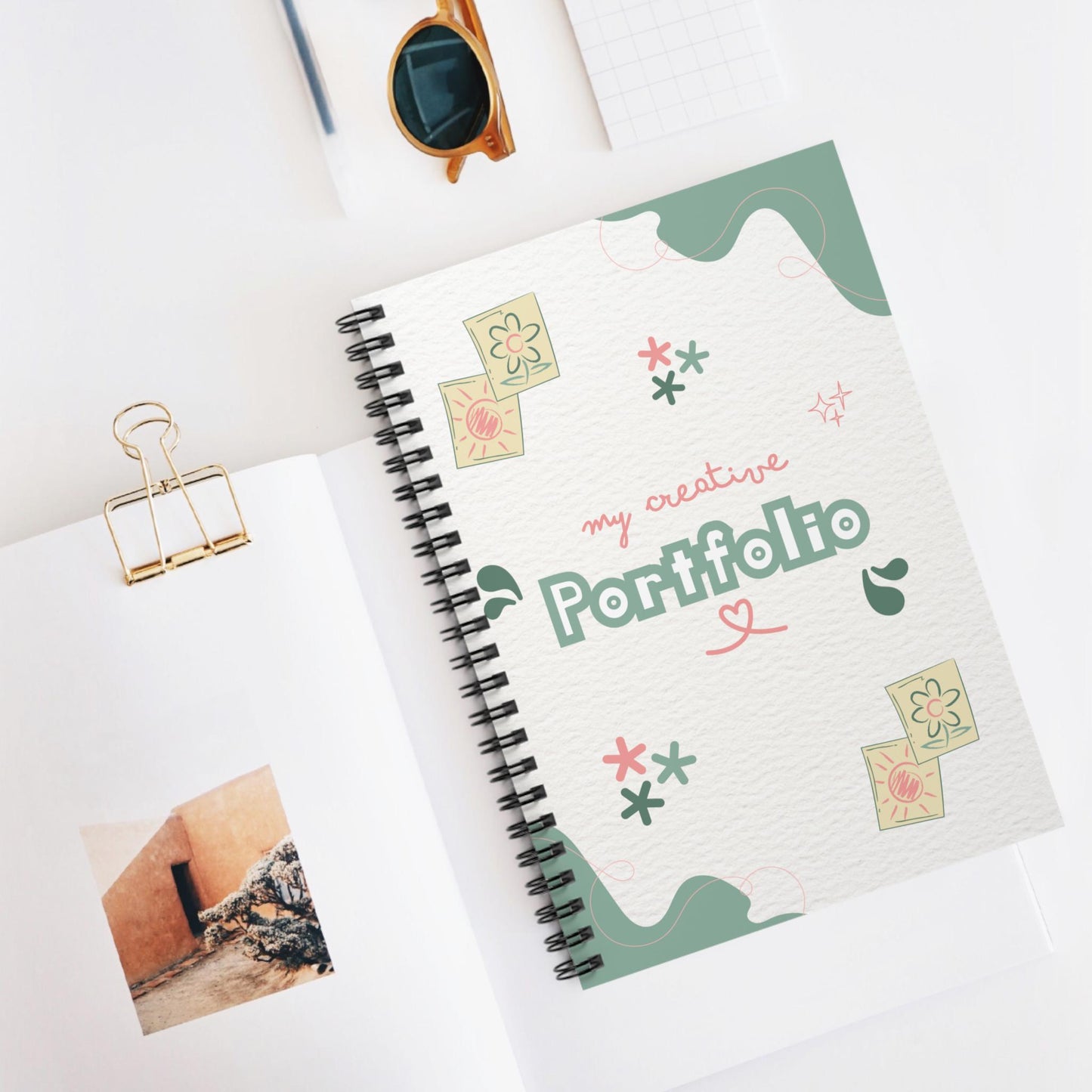 Spiral Notebook - Ruled Line, Creative Portfolio Journal, Writing Journal, Notebook for Artists, Sketchbook, Personal Diary
