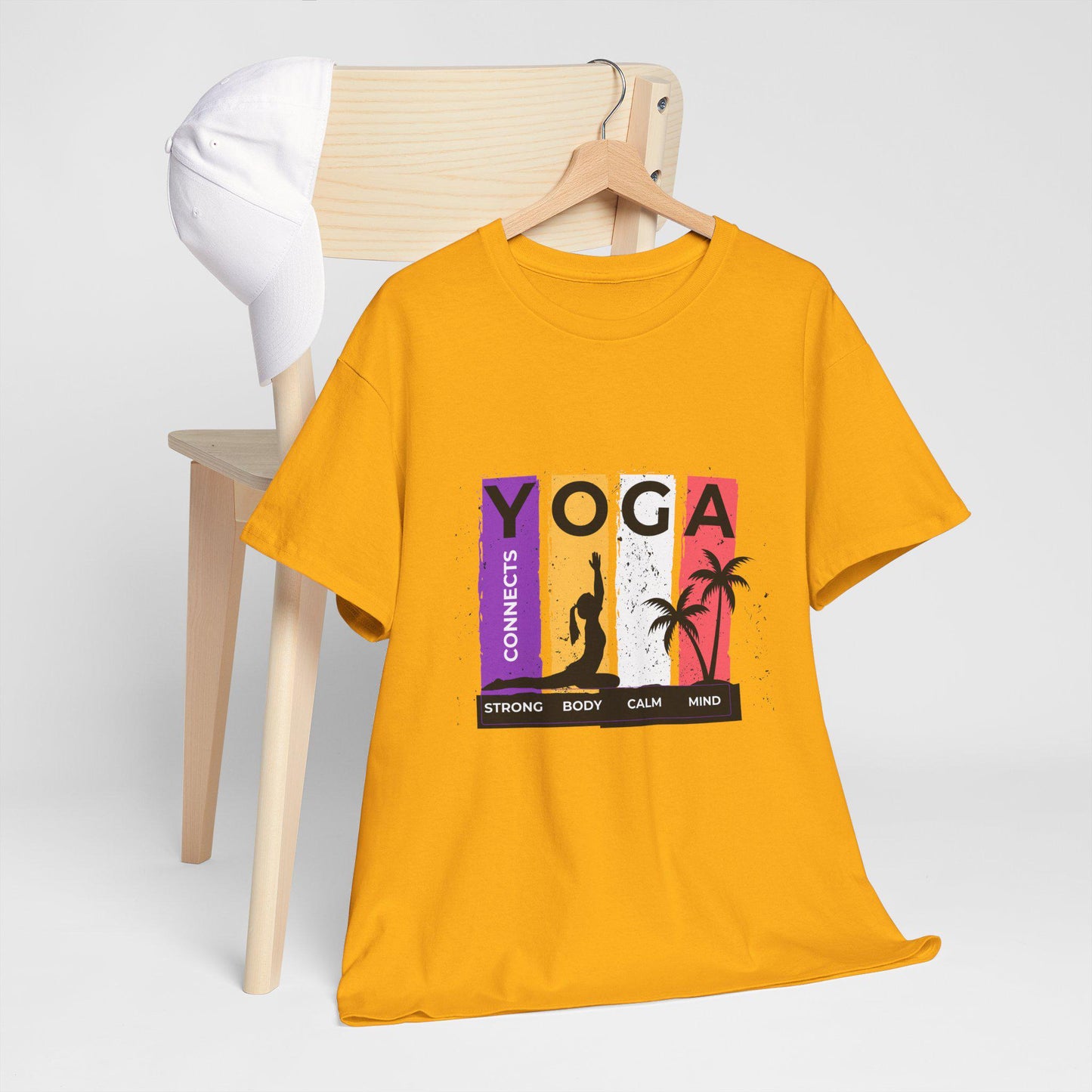 Strong Body Calm Mind T-Shirt – Unisex Heavy Cotton Tee – Fitness and Wellness Shirt – Workout Motivation Tee – Yoga and Mindfulness Apparel