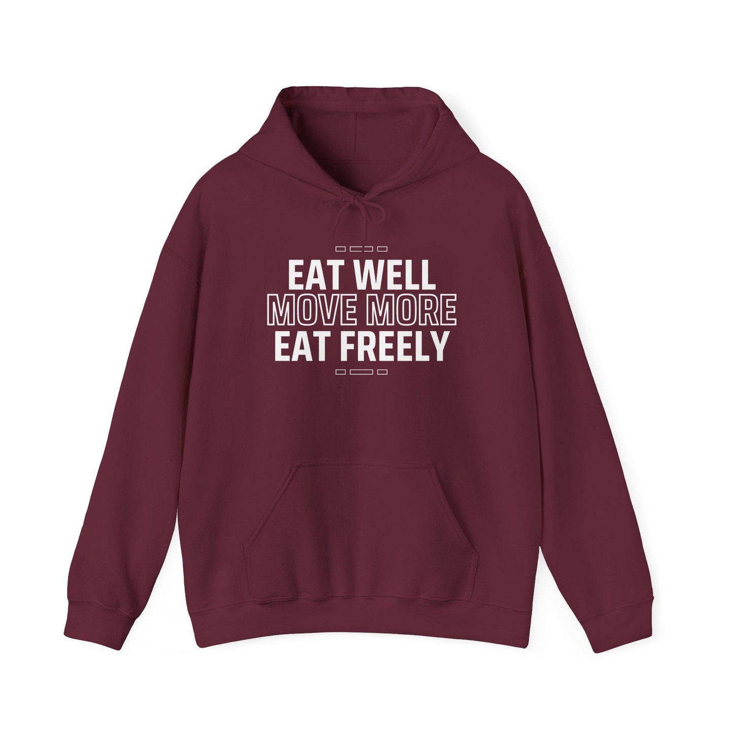 Eat Well Move More Hoodie – Motivational Fitness Sweatshirt – Wellness Gym Hoodie – Healthy Lifestyle Pullover – Workout Hoodie