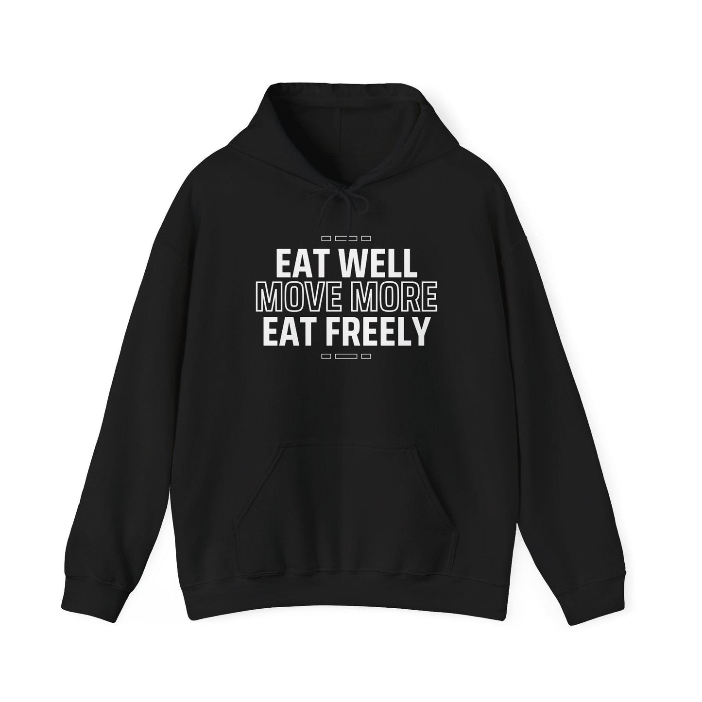 Eat Well Move More Hoodie – Motivational Fitness Sweatshirt – Wellness Gym Hoodie – Healthy Lifestyle Pullover – Workout Hoodie