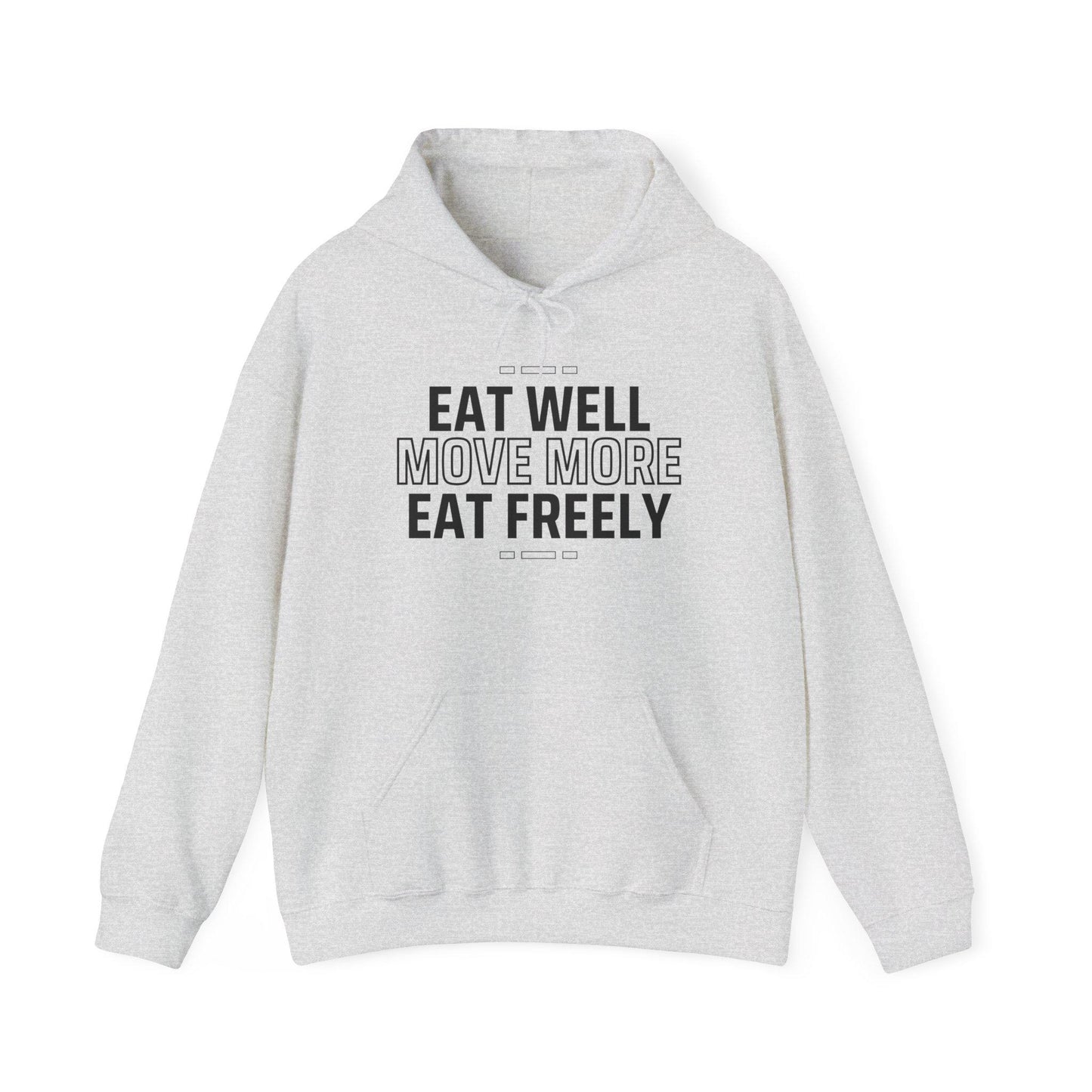 Eat Well Move More Hoodie – Motivational Fitness Sweatshirt – Wellness Gym Hoodie – Healthy Lifestyle Pullover – Workout Hoodie
