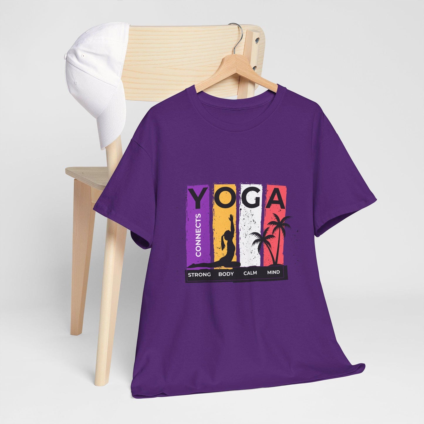 Strong Body Calm Mind T-Shirt – Unisex Heavy Cotton Tee – Fitness and Wellness Shirt – Workout Motivation Tee – Yoga and Mindfulness Apparel