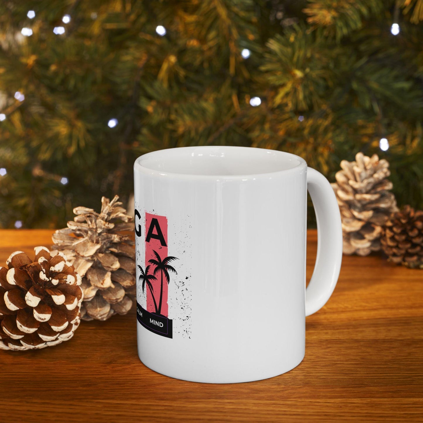 Strong Body Calm Mind Mug – Motivational Coffee Cup – Wellness Tea Mug – Gym Fitness Gift – Yoga Affirmation Mug (11oz, 15oz)