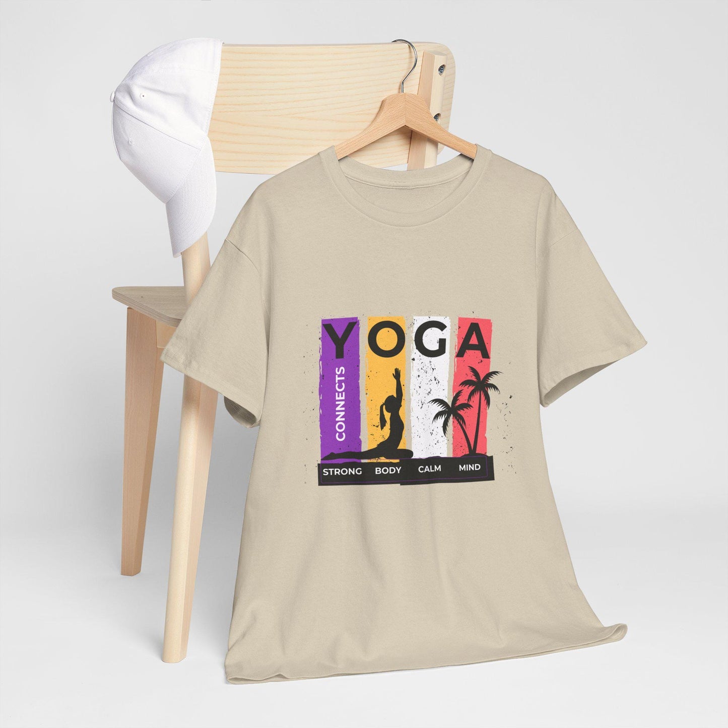 Strong Body Calm Mind T-Shirt – Unisex Heavy Cotton Tee – Fitness and Wellness Shirt – Workout Motivation Tee – Yoga and Mindfulness Apparel