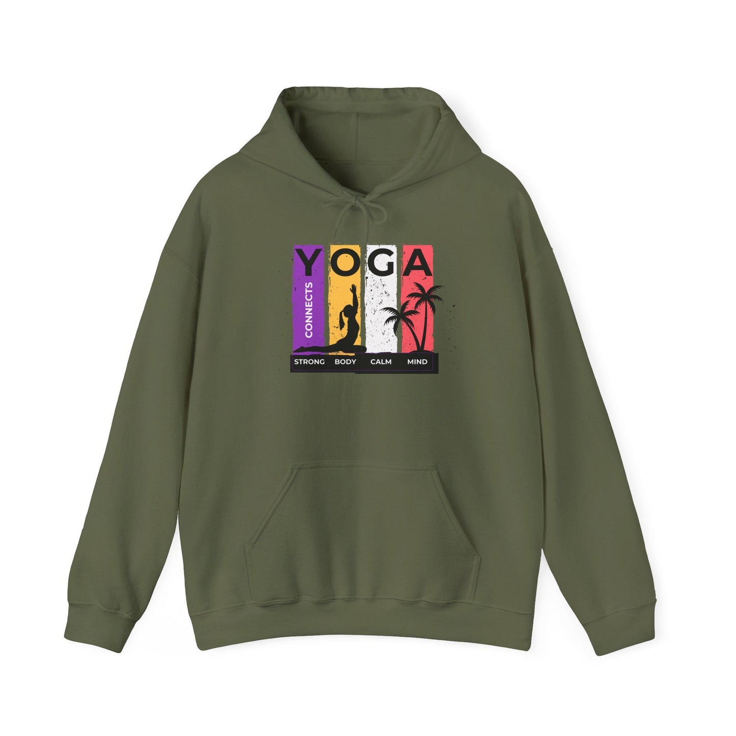 Strong Body Calm Mind Hoodie – Motivational Gym Sweatshirt – Fitness & Wellness Pullover – Cozy Workout Hoodie for Strength and Balance