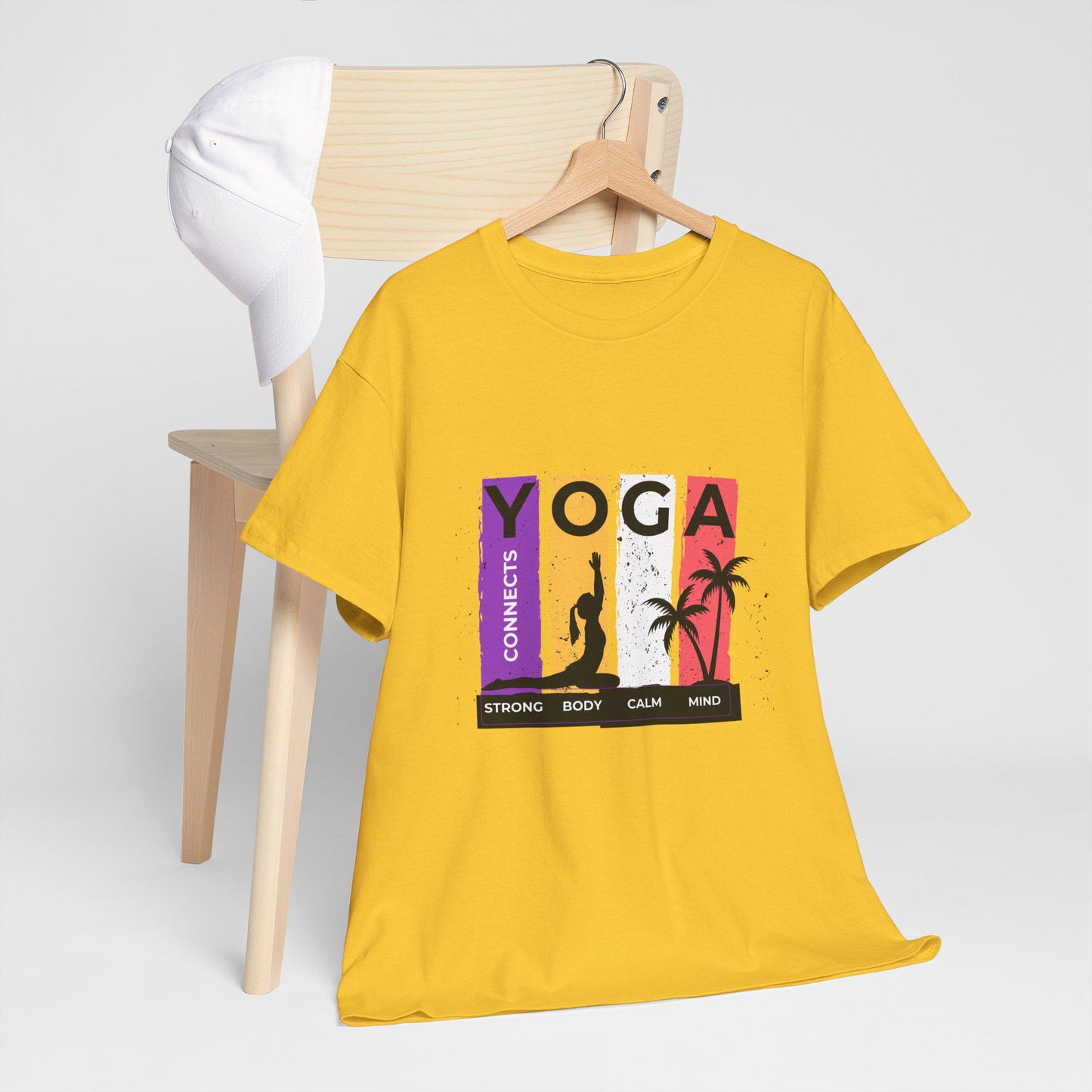 Strong Body Calm Mind T-Shirt – Unisex Heavy Cotton Tee – Fitness and Wellness Shirt – Workout Motivation Tee – Yoga and Mindfulness Apparel