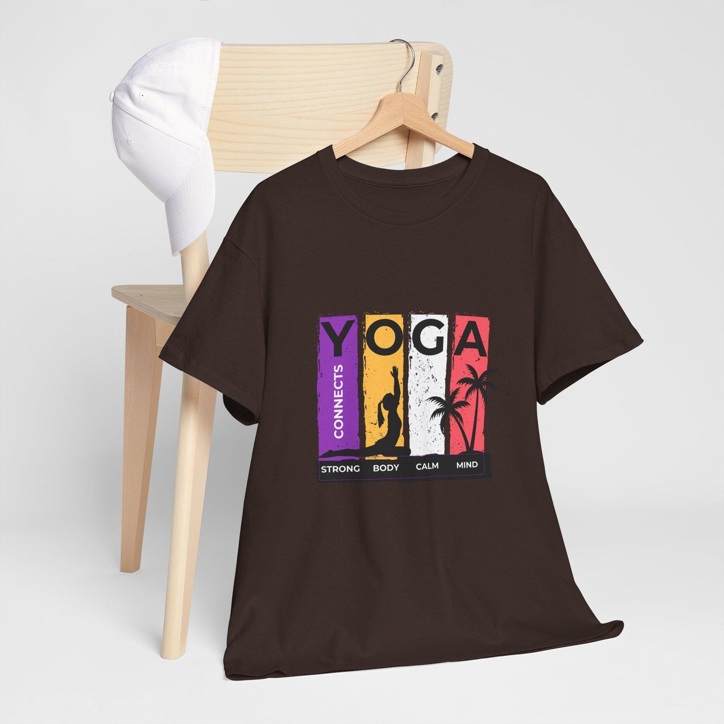Strong Body Calm Mind T-Shirt – Unisex Heavy Cotton Tee – Fitness and Wellness Shirt – Workout Motivation Tee – Yoga and Mindfulness Apparel