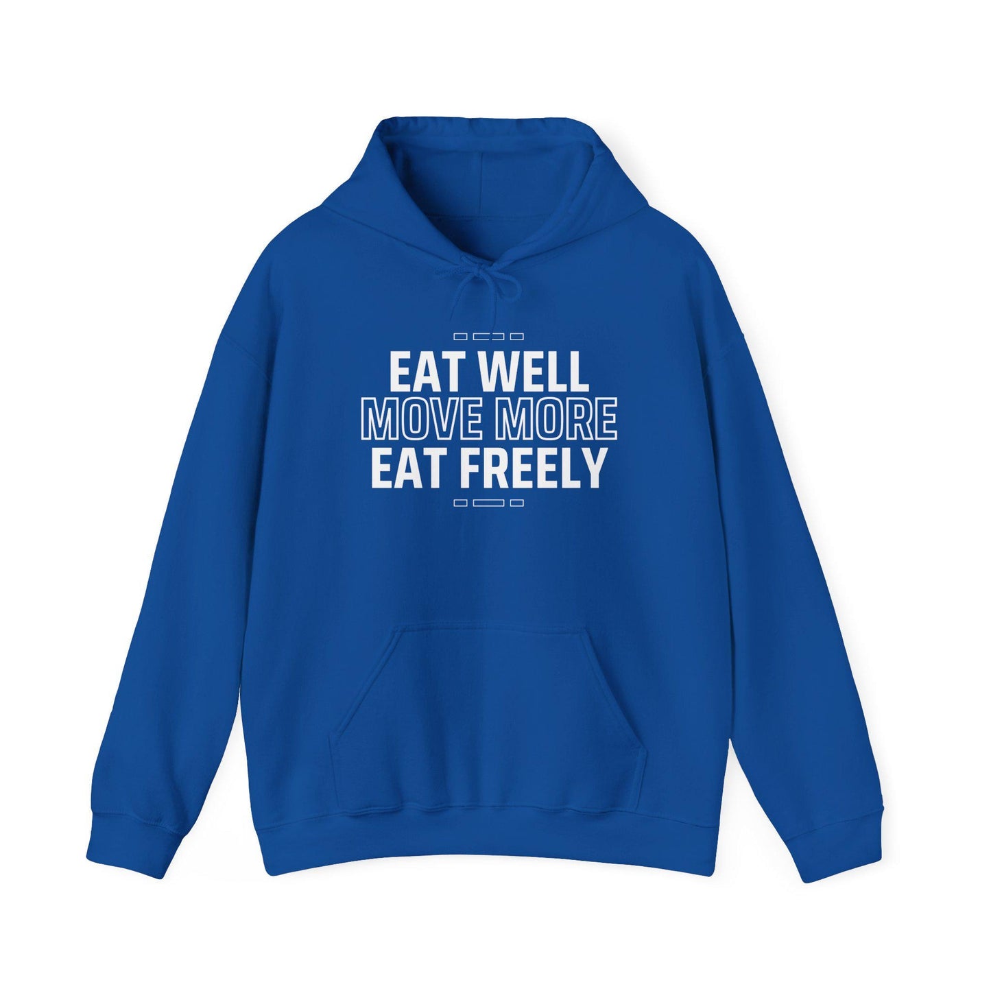 Eat Well Move More Hoodie – Motivational Fitness Sweatshirt – Wellness Gym Hoodie – Healthy Lifestyle Pullover – Workout Hoodie