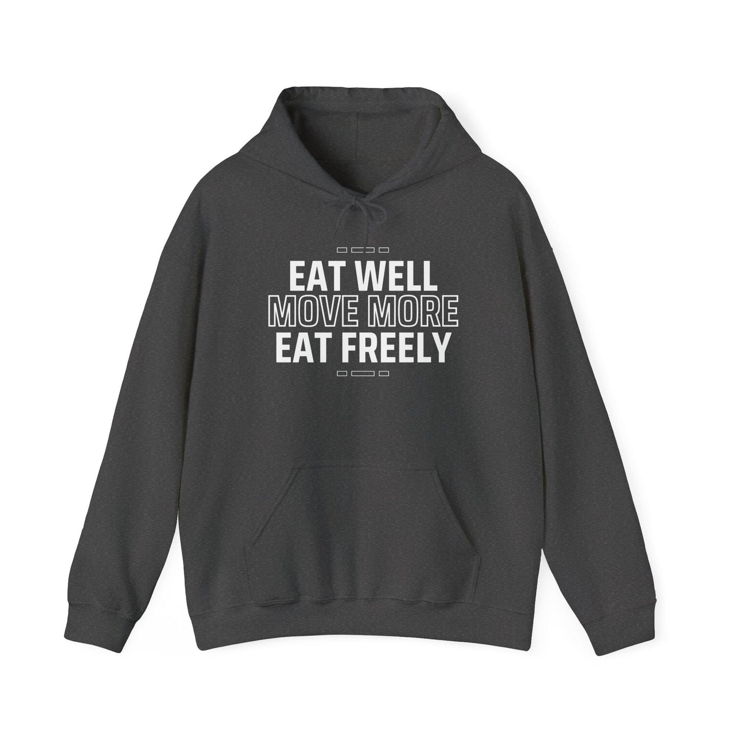Eat Well Move More Hoodie – Motivational Fitness Sweatshirt – Wellness Gym Hoodie – Healthy Lifestyle Pullover – Workout Hoodie