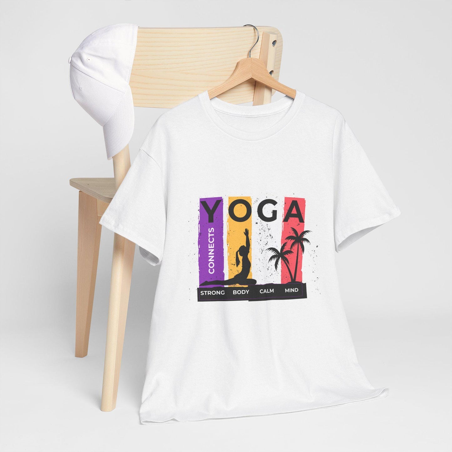 Strong Body Calm Mind T-Shirt – Unisex Heavy Cotton Tee – Fitness and Wellness Shirt – Workout Motivation Tee – Yoga and Mindfulness Apparel