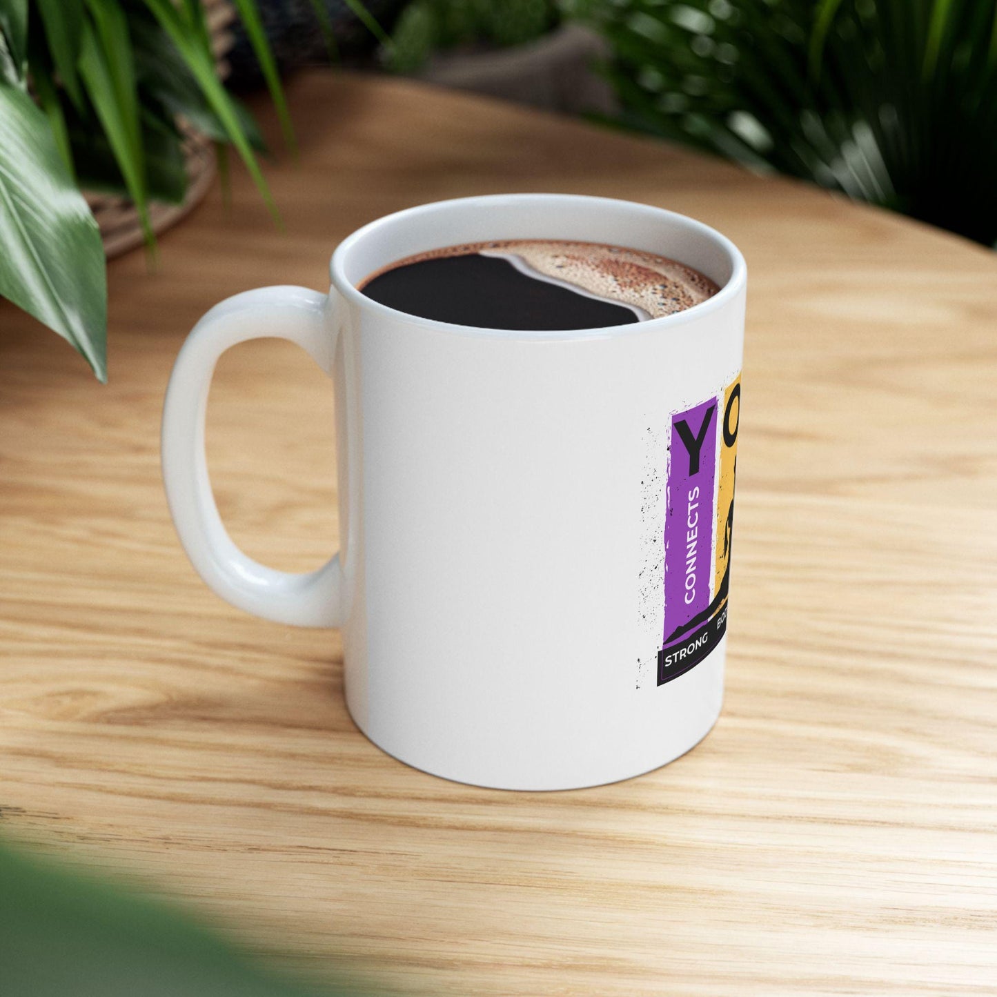 Strong Body Calm Mind Mug – Motivational Coffee Cup – Wellness Tea Mug – Gym Fitness Gift – Yoga Affirmation Mug (11oz, 15oz)