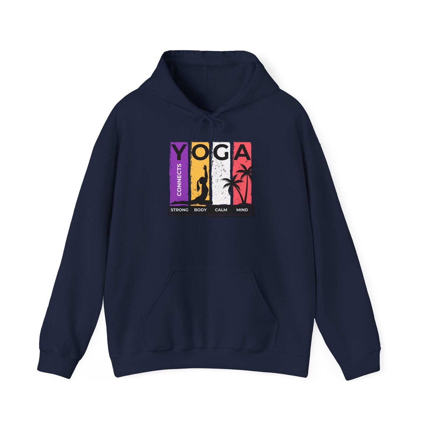Strong Body Calm Mind Hoodie – Motivational Gym Sweatshirt – Fitness & Wellness Pullover – Cozy Workout Hoodie for Strength and Balance