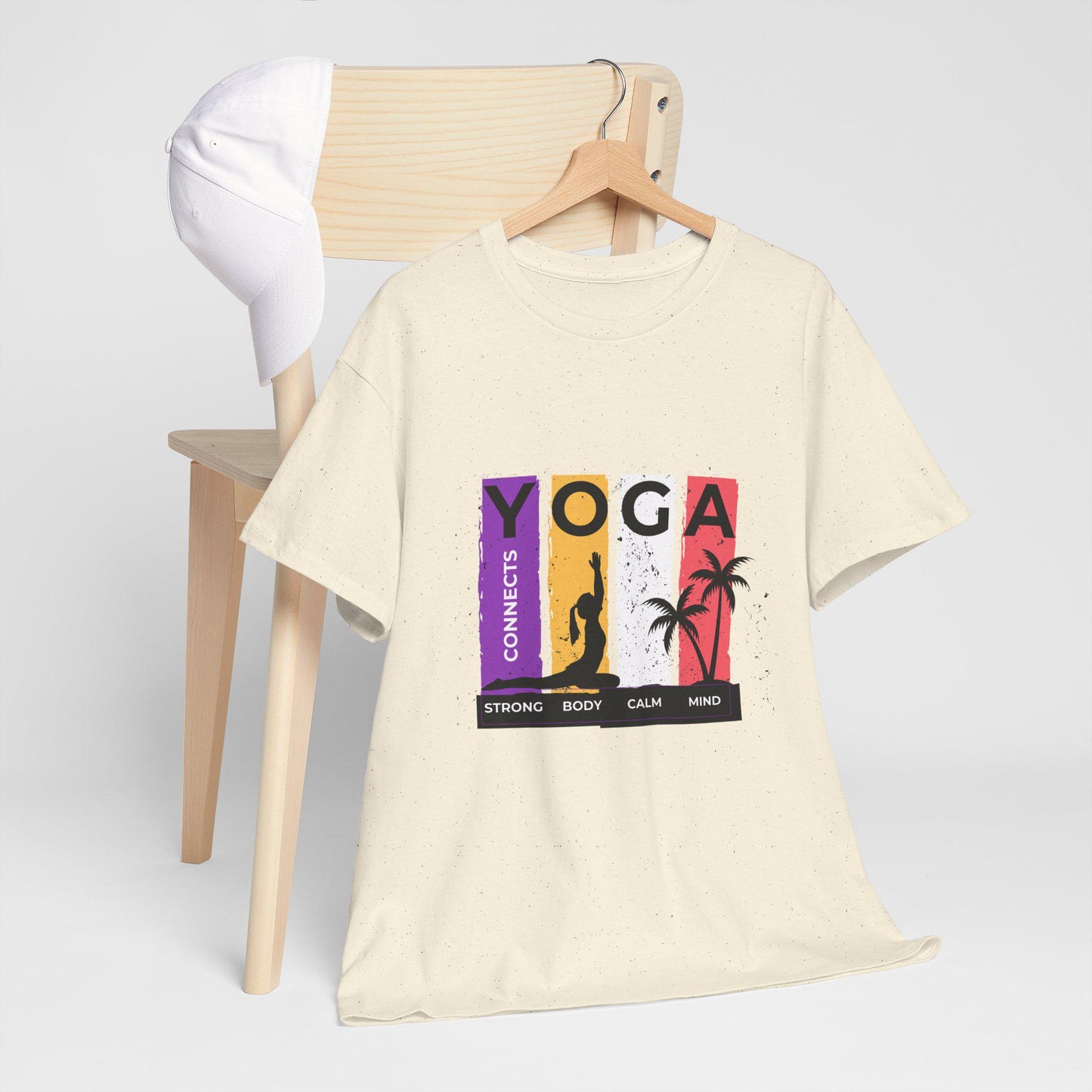 Strong Body Calm Mind T-Shirt – Unisex Heavy Cotton Tee – Fitness and Wellness Shirt – Workout Motivation Tee – Yoga and Mindfulness Apparel