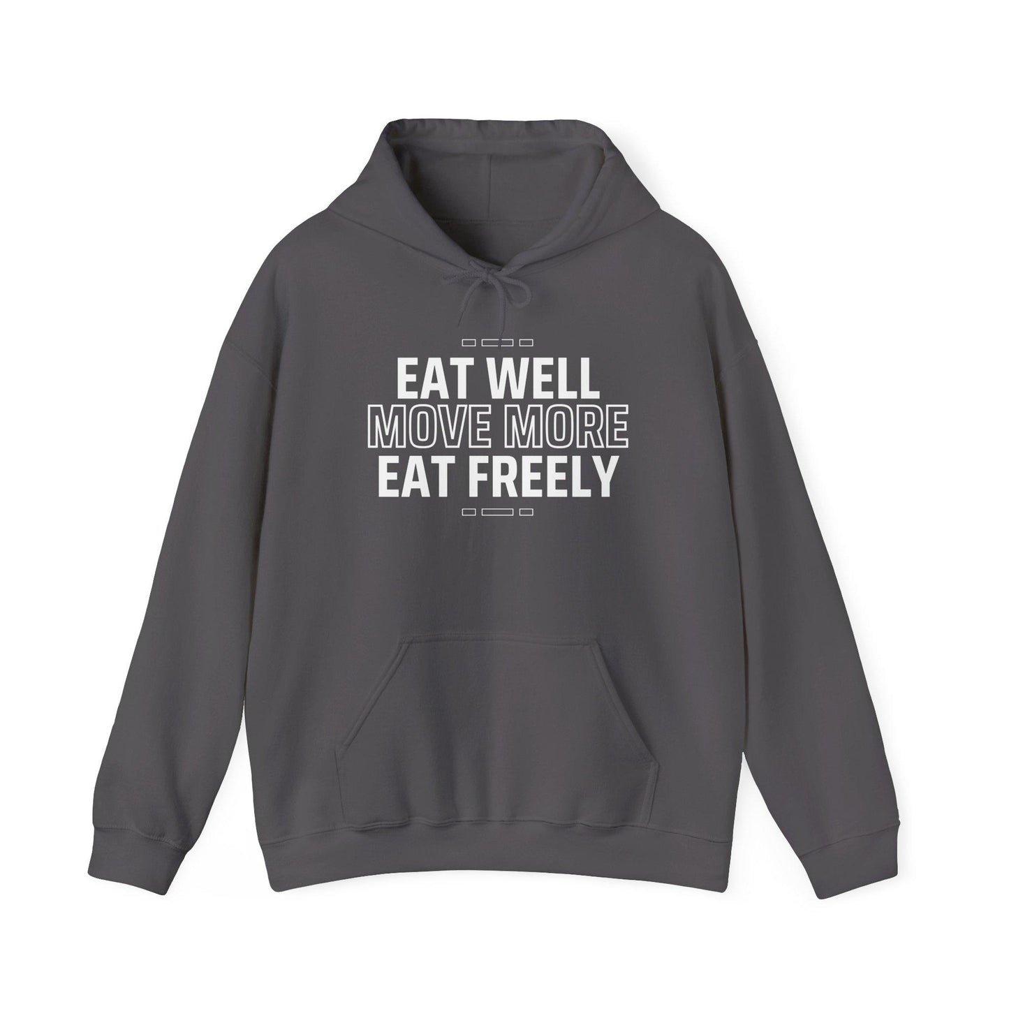 Eat Well Move More Hoodie – Motivational Fitness Sweatshirt – Wellness Gym Hoodie – Healthy Lifestyle Pullover – Workout Hoodie