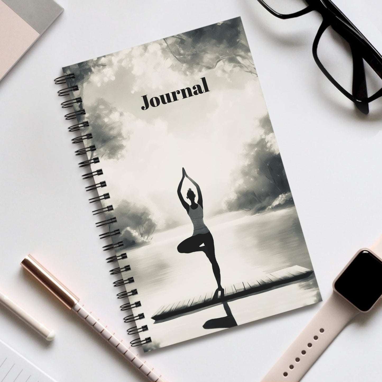 Yoga Spiral Journal Meditation Notebook Mindfulness Diary Zen Planner Inspirational Sketchbook