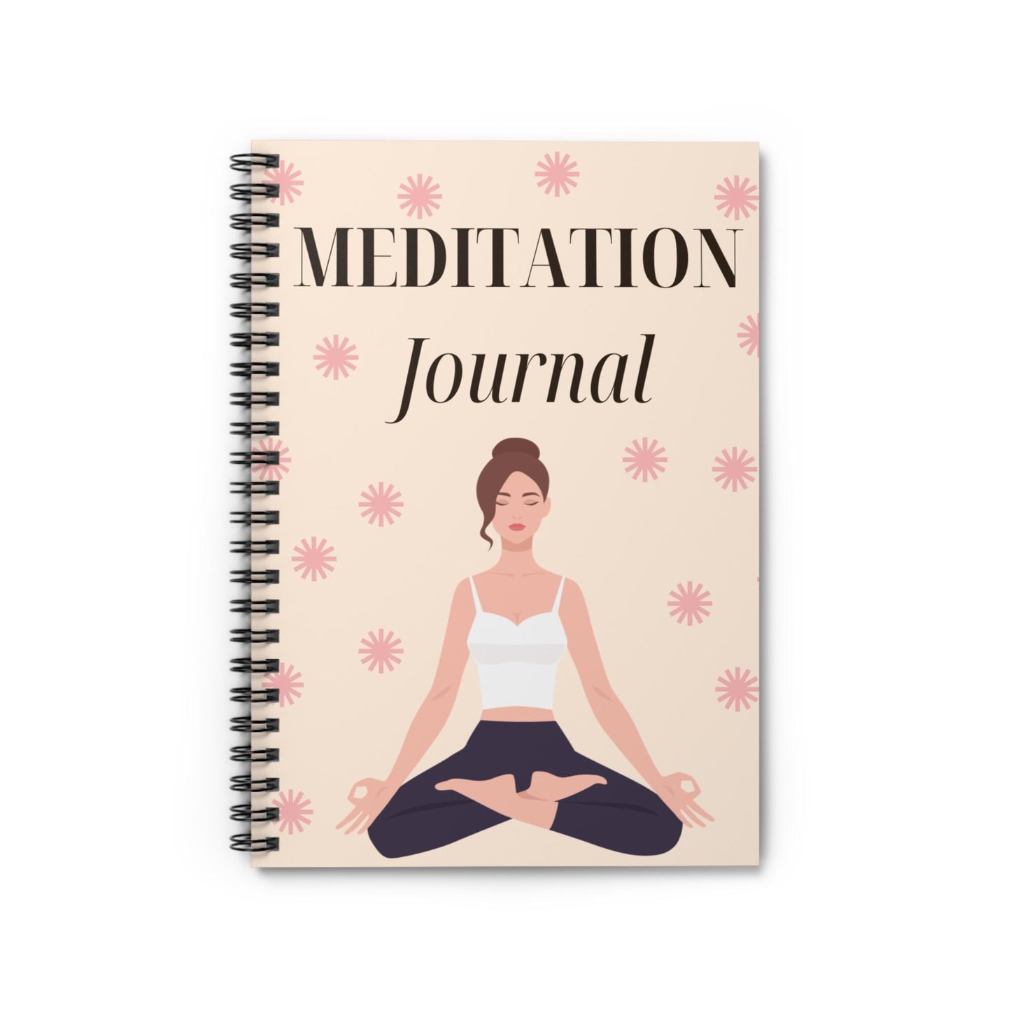 Meditation Journal Spiral Notebook – Mindfulness Tracker Ruled Line Self-Care Notebook
