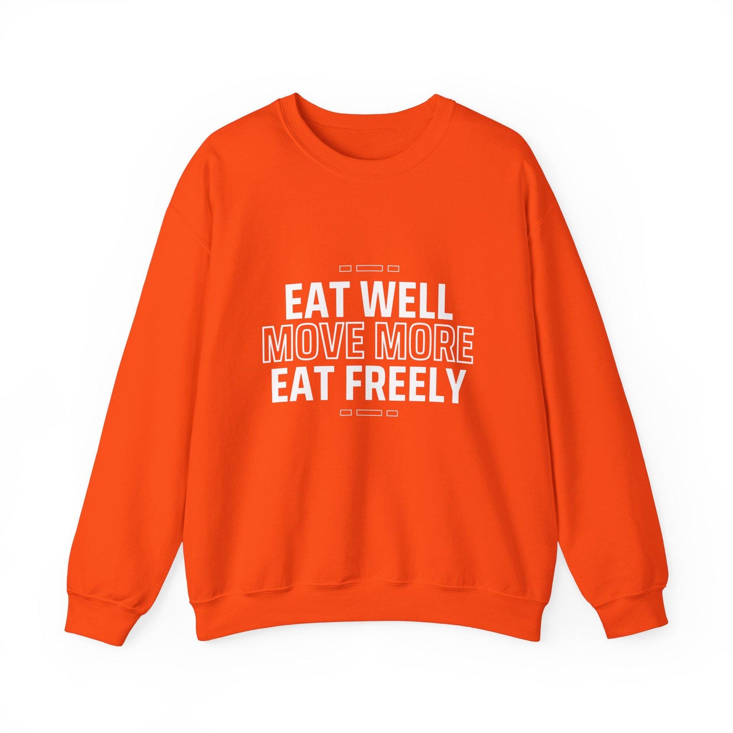 Eat Well Move More Sweatshirt – Healthy Lifestyle Crewneck – Fitness & Wellness Pullover – Motivational Gym Sweater