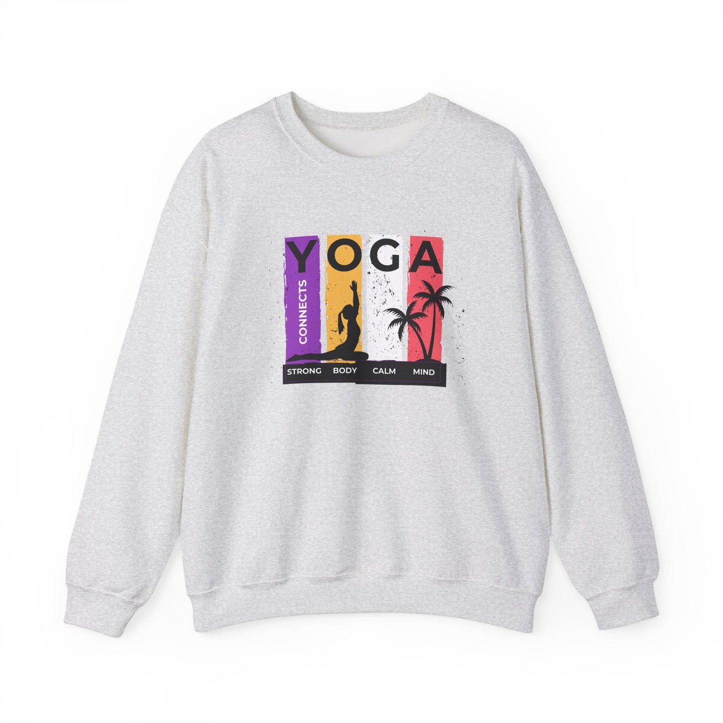 Strong Body Calm Mind Unisex Crewneck Sweatshirt Cozy Fitness and Yoga Pullover  Soft Warm Mindful Apparel for Wellness and Training
