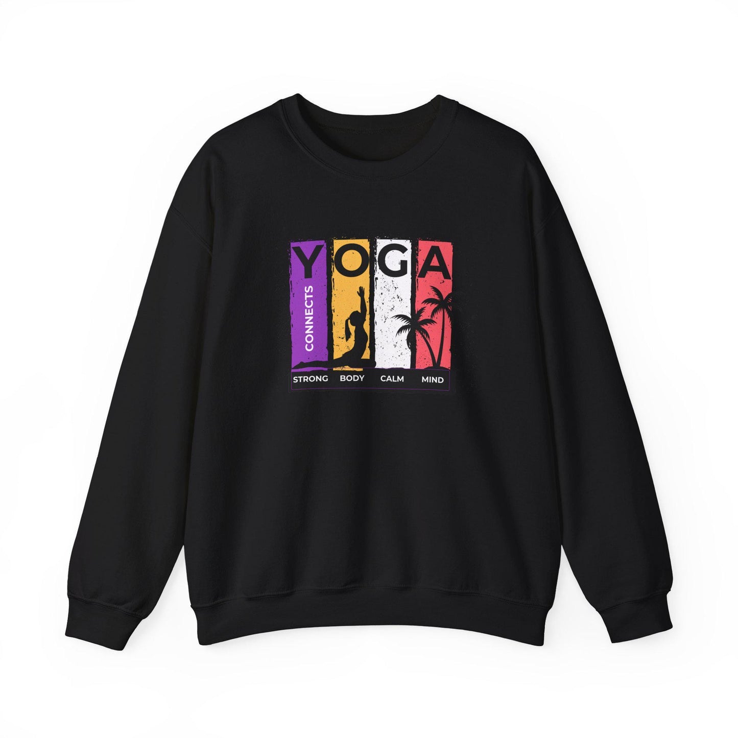Strong Body Calm Mind Unisex Crewneck Sweatshirt Cozy Fitness and Yoga Pullover  Soft Warm Mindful Apparel for Wellness and Training