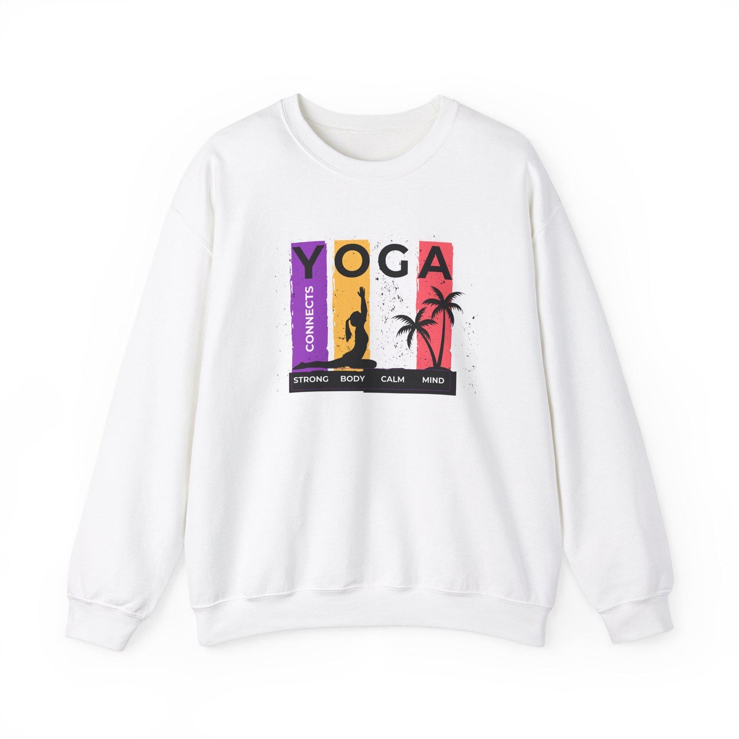 Strong Body Calm Mind Unisex Crewneck Sweatshirt Cozy Fitness and Yoga Pullover  Soft Warm Mindful Apparel for Wellness and Training