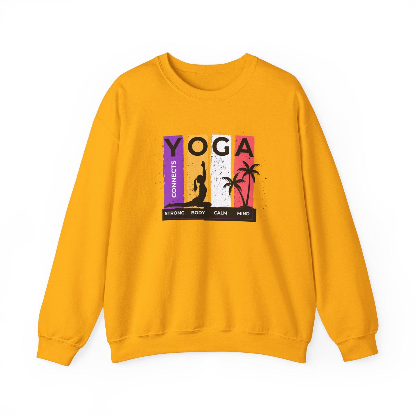 Strong Body Calm Mind Unisex Crewneck Sweatshirt Cozy Fitness and Yoga Pullover  Soft Warm Mindful Apparel for Wellness and Training