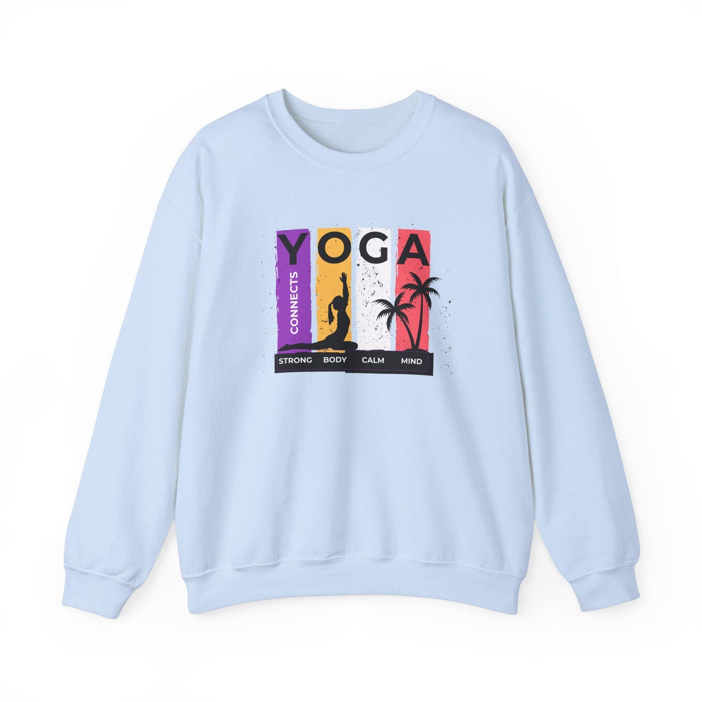 Strong Body Calm Mind Unisex Crewneck Sweatshirt Cozy Fitness and Yoga Pullover  Soft Warm Mindful Apparel for Wellness and Training