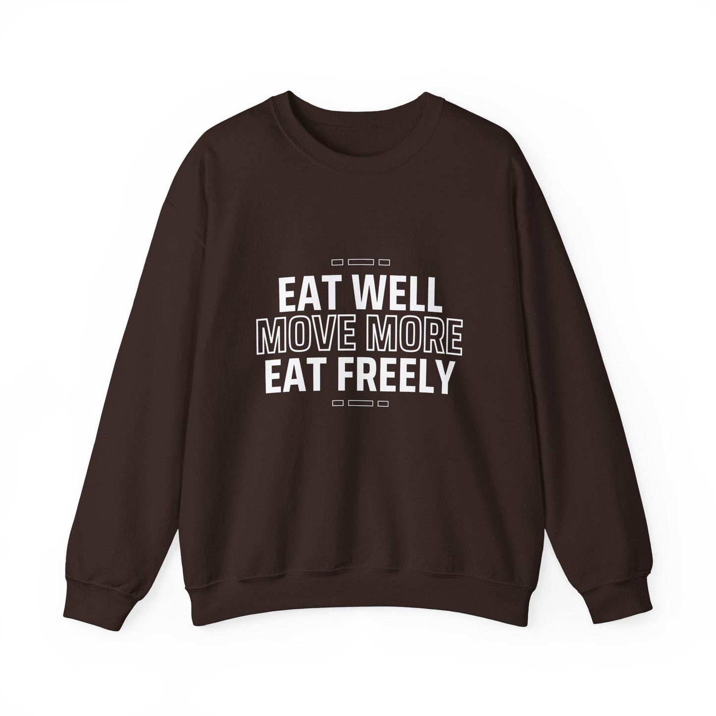 Eat Well Move More Sweatshirt – Healthy Lifestyle Crewneck – Fitness & Wellness Pullover – Motivational Gym Sweater