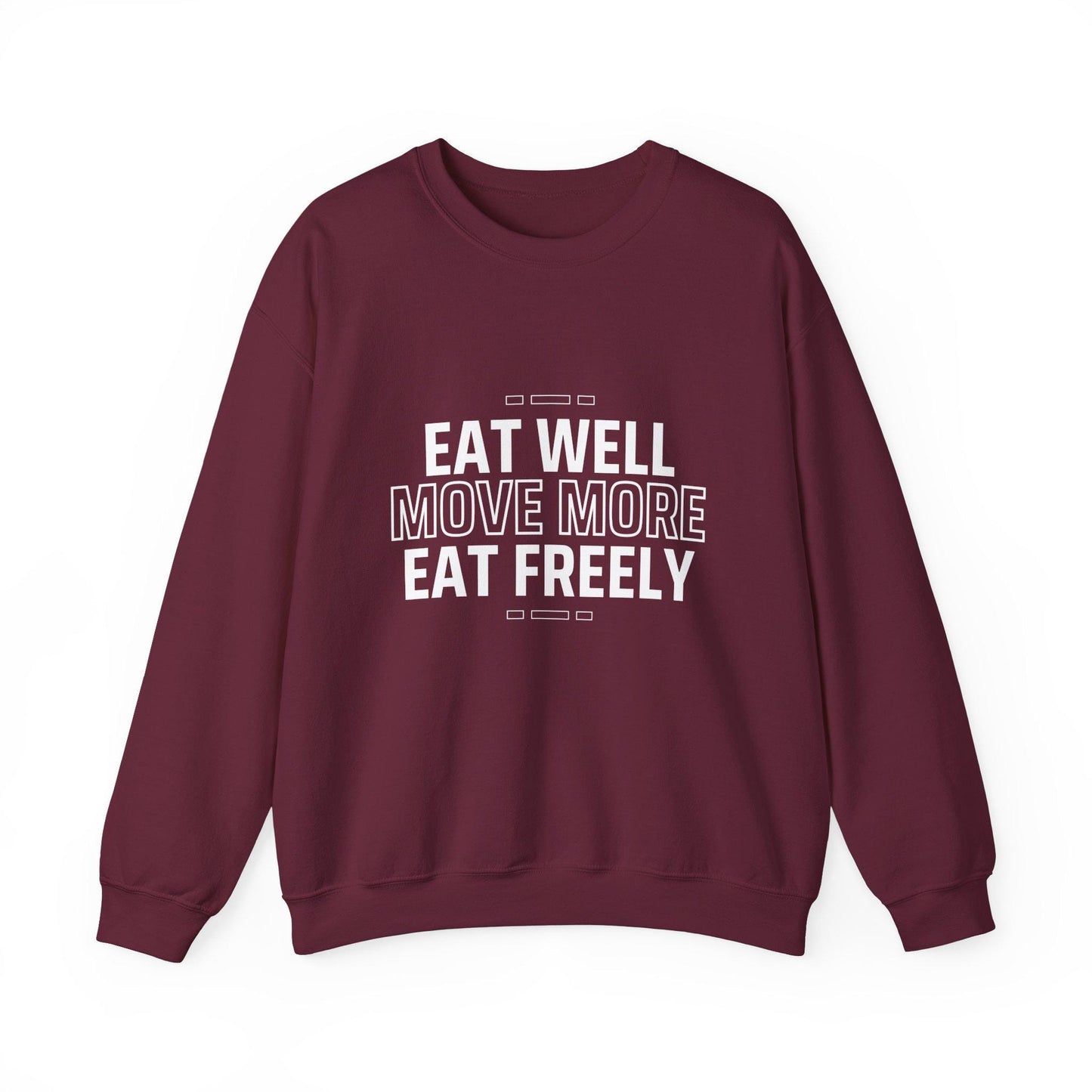 Eat Well Move More Sweatshirt – Healthy Lifestyle Crewneck – Fitness & Wellness Pullover – Motivational Gym Sweater