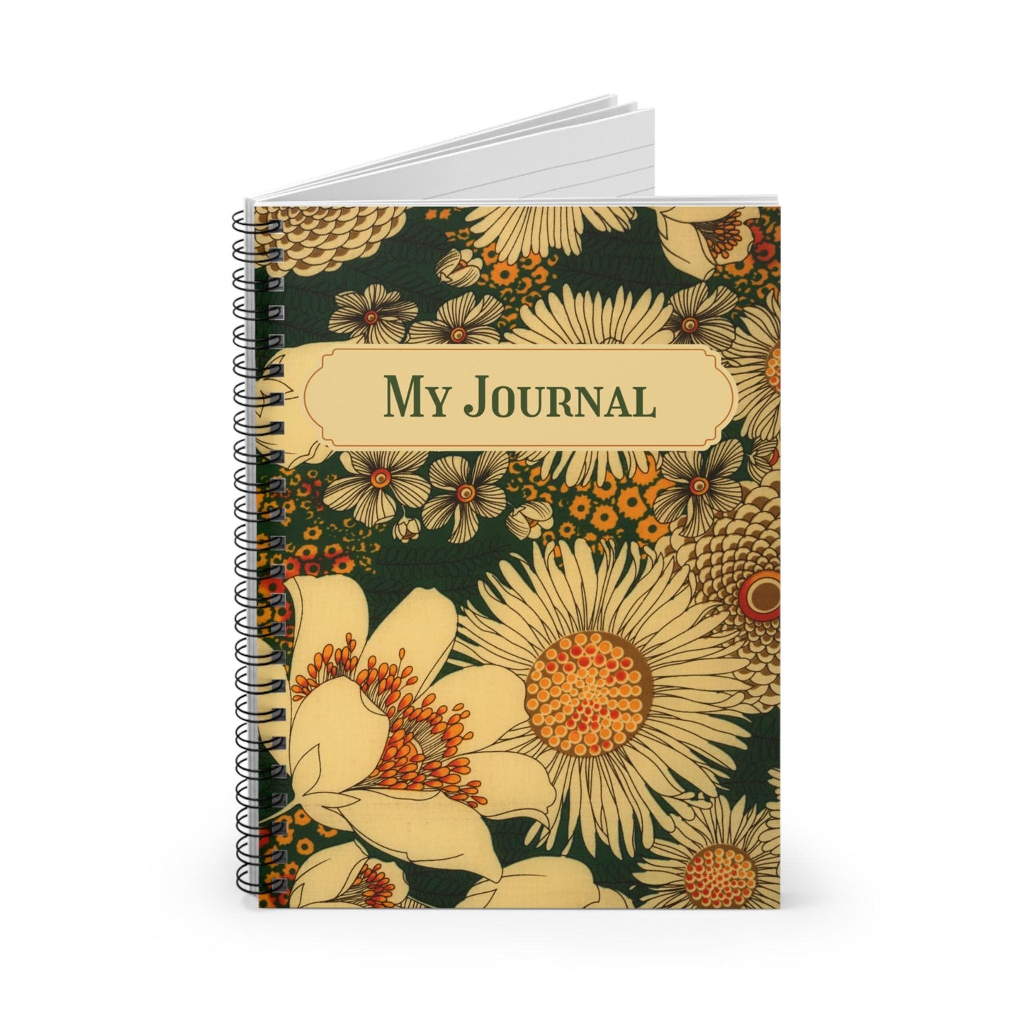 Sunflower Journal – Floral Notebook Ruled Diary Nature-Inspired Gift for Writers Ruled Line Diary Nature Inspired Planner Gift for Writers