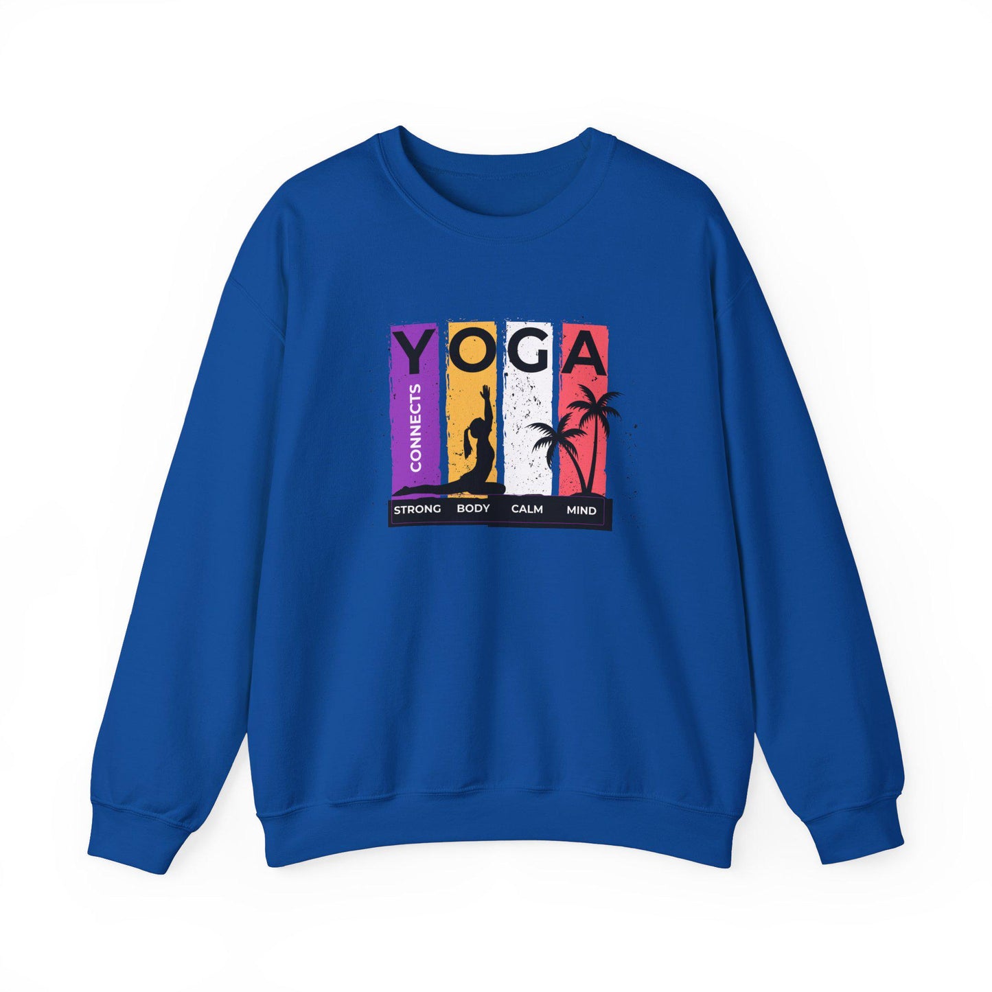 Strong Body Calm Mind Unisex Crewneck Sweatshirt Cozy Fitness and Yoga Pullover  Soft Warm Mindful Apparel for Wellness and Training