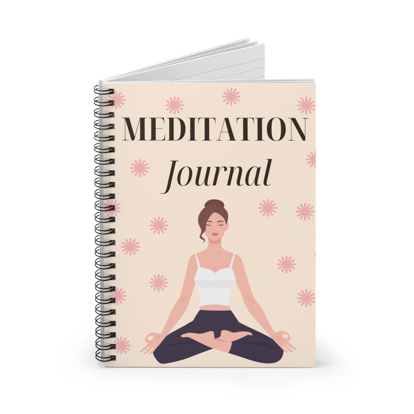 Meditation Journal Spiral Notebook – Mindfulness Tracker Ruled Line Self-Care Notebook