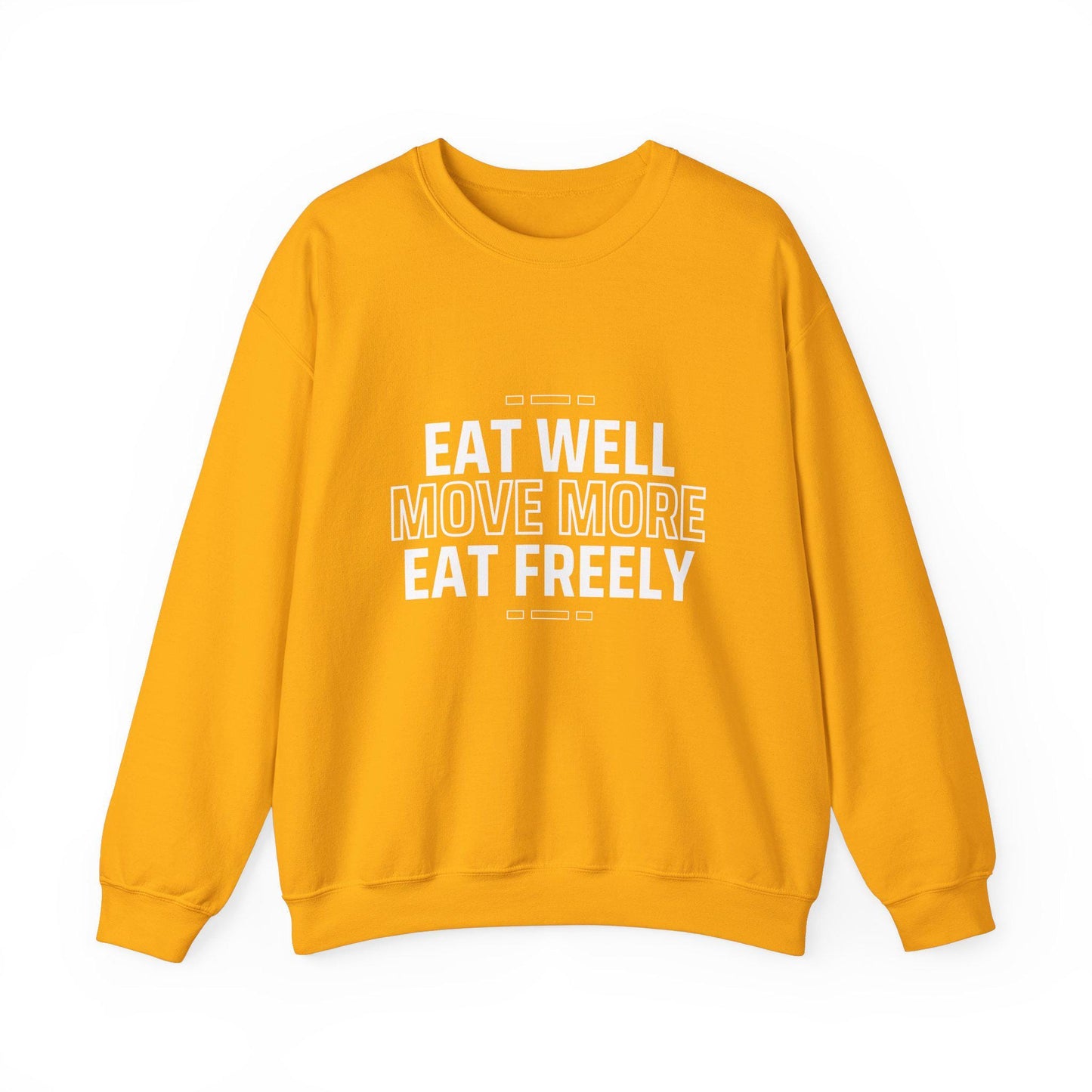 Eat Well Move More Sweatshirt – Healthy Lifestyle Crewneck – Fitness & Wellness Pullover – Motivational Gym Sweater